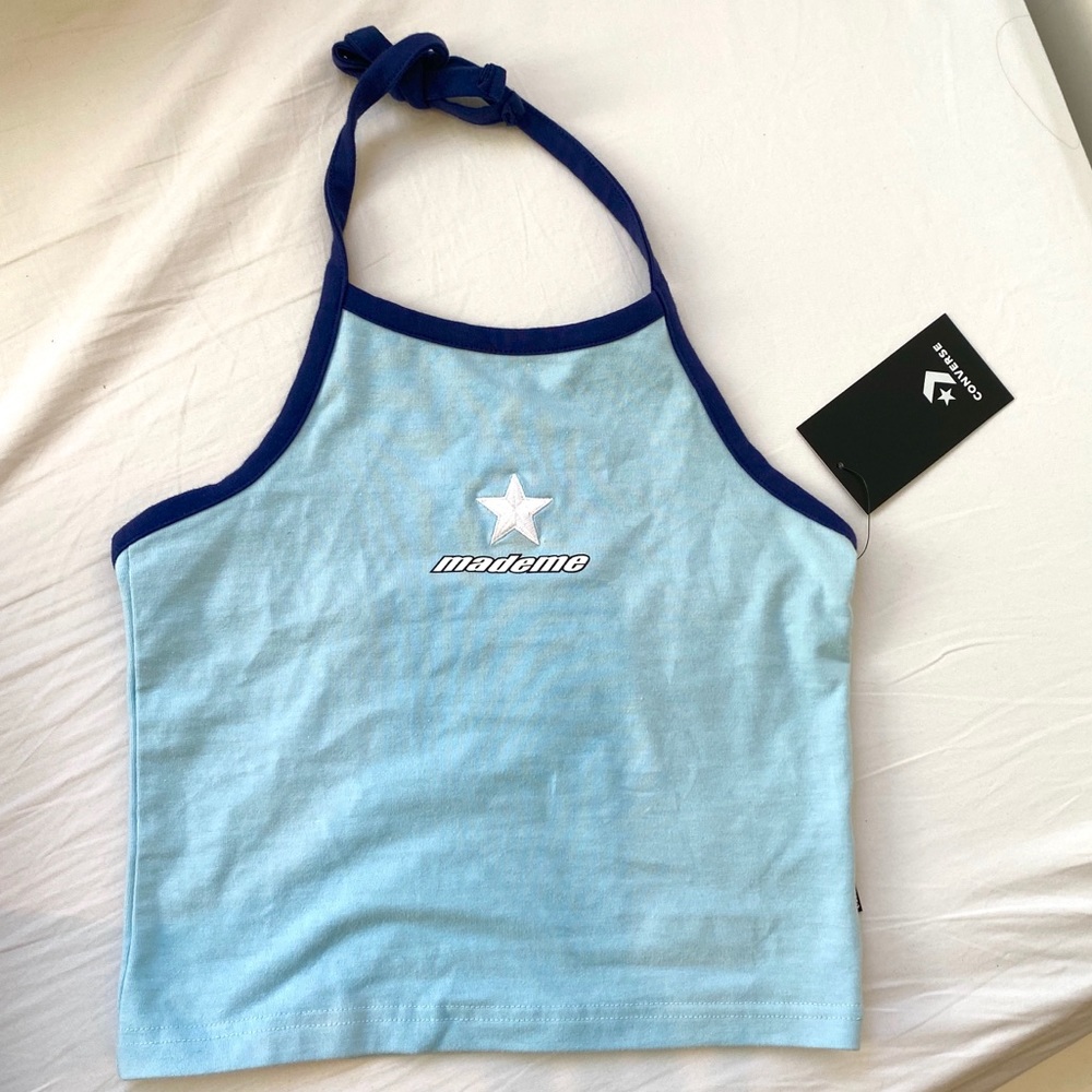 NWT mademe x converse halter top